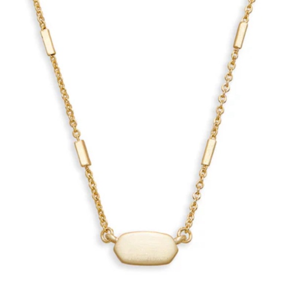 KENDRA SCOTT FERN Pendant Gold Station Necklace - Picture 1 of 3
